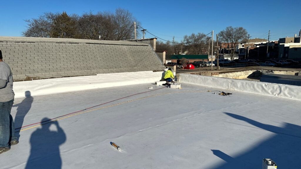 DeeGee TPO Roof Being Finished