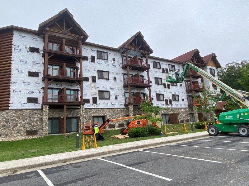 great wolf project during building phase